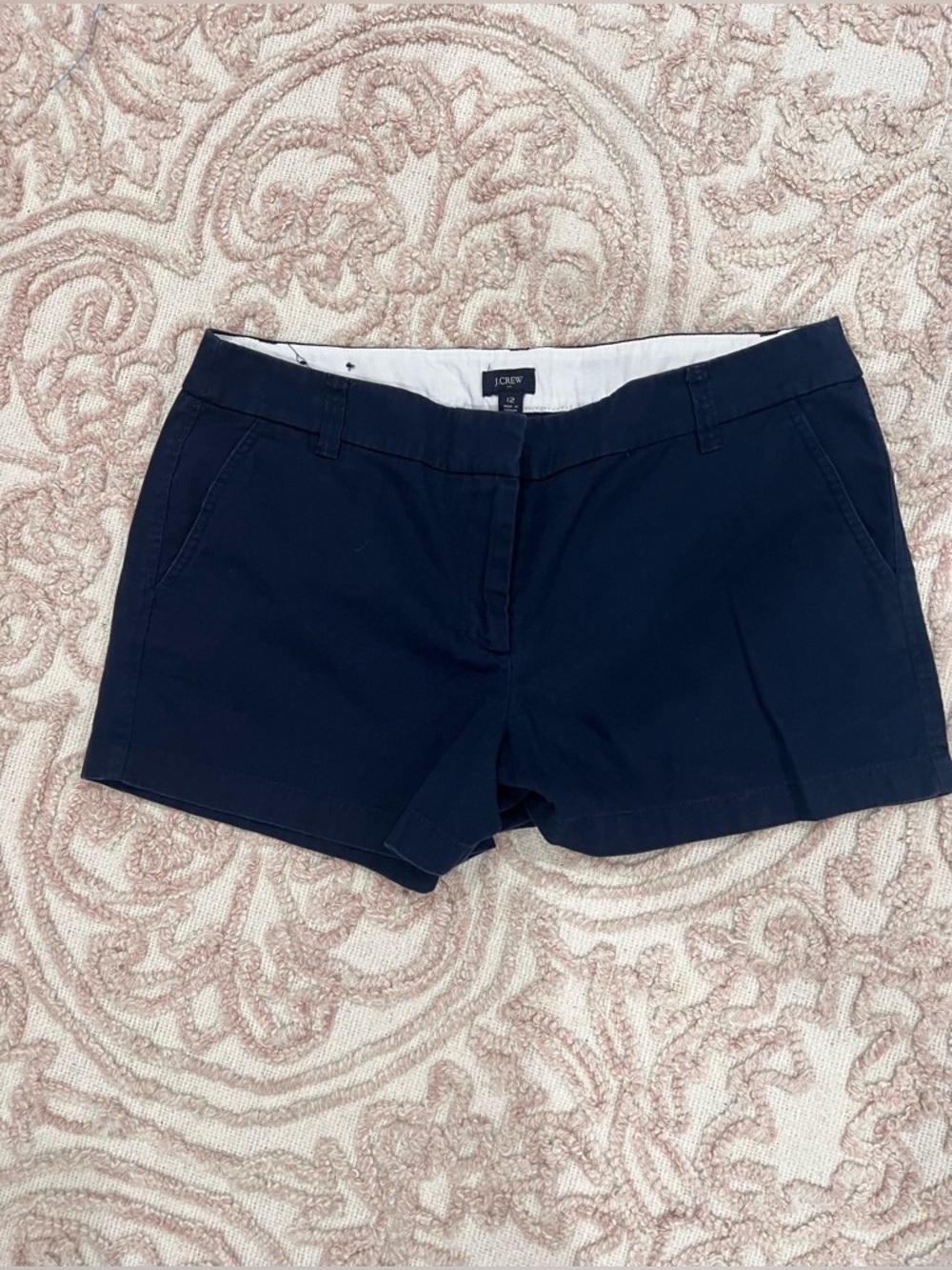 J. Crew Navy Cotton Chino Bermuda Shorts